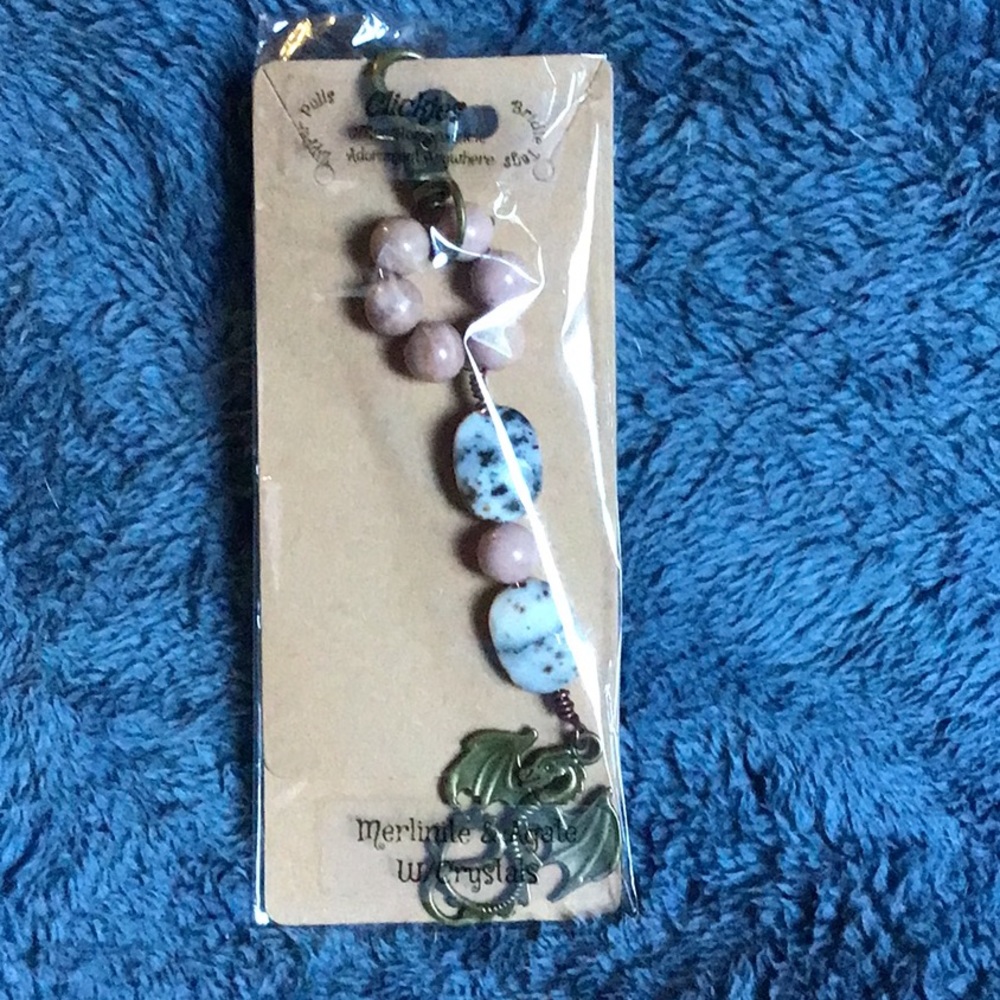 Dragon keychain with stones